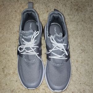 Nautica Charcoal and White Athletic Shoes